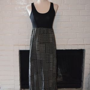 Mudd Black and White Floor Length Dress